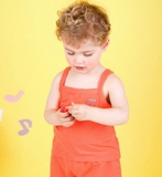 Áo hai dây cotton xước mềm cá sấu Dino bé trai bé gái Moli. HA3244