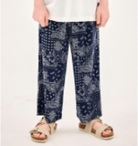 Quần thun lạnh suông họa tiết thổ cẩm bé trai bé gái Jelis. HA0649