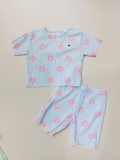 Bộ thun cotton mềm dập lò xo bé gái BD baby. HA0925