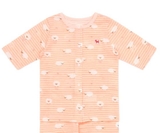 Áo cotton giấy tay lỡ bé trai bé gái Cún xanh baby + Mink. HA4826