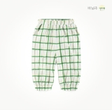 Quần cotton lửng kẻ bo chun bé trai bé gái MM. HA0561