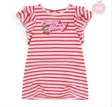 Áo váy kẻ tay cánh tiên bèo Cherry bomb bé gái Andi. HA3281