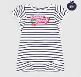 Áo váy kẻ tay cánh tiên bèo Cherry bomb bé gái Andi. HA3281