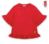 Áo cotton bèo chéo lưng bé gái Jelis. HA3486