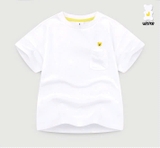 Áo cotton cộc tay túi ngực logo gấu bé trai bé gái Jelis. HA2138