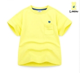 Áo cotton cộc tay túi ngực logo gấu bé trai bé gái Jelis. HA2138
