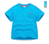 Áo cotton cộc tay túi ngực logo gấu bé trai bé gái Jelis. HA2138