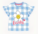 Áo cotton caro hè tay bèo in hoa lovely bé gái Hej. HA0043