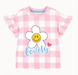 Áo cotton caro hè tay bèo in hoa lovely bé gái Hej. HA0043