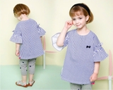 Áo kẻ sọc tay điệu bé gái Jelis. HA2229