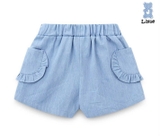 Quần short bò giấy túi bèo bé gái Jelis. HA2165 (thiếu nơ cạp)