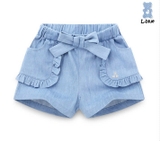 Quần short bò giấy túi bèo bé gái Jelis. HA2165 (thiếu nơ cạp)