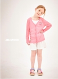 Áo cardigan logo popcorn bé gái Jelis. HA4239