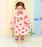 Váy bé gái nỉ da cá tay chuông Cest mignon MM. HA4129