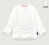 Áo bé trai bé gái cotton dài tay túi ngực Jelis. HA4004