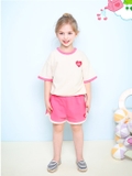 Bộ cotton logo ngực Care bear gấu lưng bé trai bé gái Jelis. HA5159