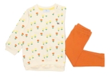Bộ áo nỉ da cá tuylip quần leg thun tăm bé gái Cún xanh baby. HA1820