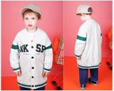 Áo khoác cardigan nỉ da cá dáng dài NKSR bé trai bé gái Jelis. HA2848