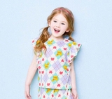 Áo cotton bèo dọc tay cánh tiên thỏ caro bé gái Hej. HA0907