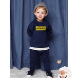 Bộ nỉ lông chữ phối gấu áo trắng. HA0100 (2 màu)