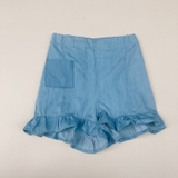 Quần short bé gái denim bèo gấu Jelis. HA2159