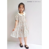 Váy hoa bé gái cổ sen xòe 3 tầng. HA2186 (3 màu)