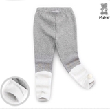 Quần legging lót lông phối gấu lông. HA1859 (4 màu)