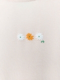 Áo thun tăm cotton cộc tay hoa cúc bé gái Aga. HA4996