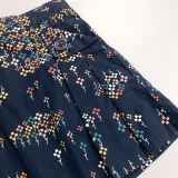 Chân váy họa tiết nền navy Green Leave. HA0186