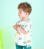 Áo cotton họa tiết báo vàng bé trai Moli. HA3211