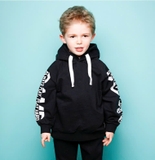 Áo nỉ da cá hoddies tay phối chữ bé trai bé gái Jelis. HA2819