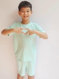 Bộ thun hè mặt cười Beemon bé trai bé gái. HA4415