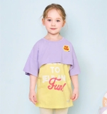 Áo cotton phối kiểu Popcorn bé gái Jelis. HA5005