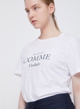 Áo phông cotton xước Shemiss (Text: Comme) xuất xịn