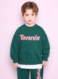 Áo nỉ da cá phối gấu chữ Tennis bé trai bé gái Jelis. HA4928
