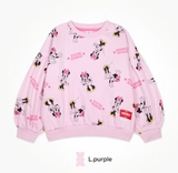 Áo nỉ da cá họa tiết chuột Minnie bé gái Jelis. HA4637