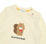 Áo nỉ da cá in hình sóc nâu bé trai bé gái Cún xanh baby. HA0490