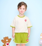 Bộ cotton logo ngực Care bear gấu lưng bé trai bé gái Jelis. HA5159