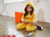 Áo khoác mũ kéo khóa nỉ bông logo cún Cheer up bé trai bé gái Happyland. HA5205