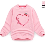 Áo nỉ da cá Jelis hoạ tiết trái tim. HA1550 (2 màu)