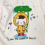 (Organic cotton) Áo cotton xước em bé đi mưa May. HA0485