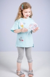 Leg lửng cotton in hoa gấu bé gái Jelis. HA3230
