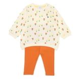 Bộ áo nỉ da cá tuylip quần leg thun tăm bé gái Cún xanh baby. HA1820