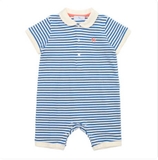 Body thun đùi kẻ bé trai bé gái 3 màu cún xanh baby. HA0118
