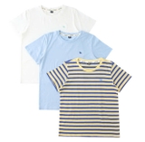 Áo kẻ cotton sợi tre bé trai bé gái Cún xanh. HA5060