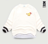 Áo nỉ da cá logo ngực NKstar lưng in hình bé trai Jelis. HA2608