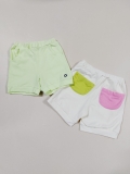 Quần short cotton túi sau 2 màu bé trai bé gái Aga. HA4819