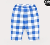 Quần cotton xước caro lửng bé trai bé gái Hej. HA1865