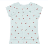 Áo cotton giấy mềm bé trai bé gái Cún xanh baby. HA4816