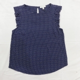Áo sơ mi  chấm bi tay xếp ly Monteau. HA1004 (2 màu)